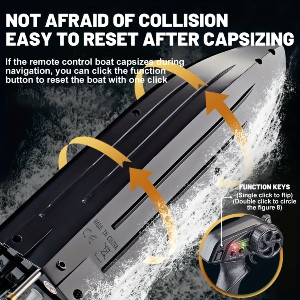 25 km/h RC Speedboat with Self-Righting and Night Light