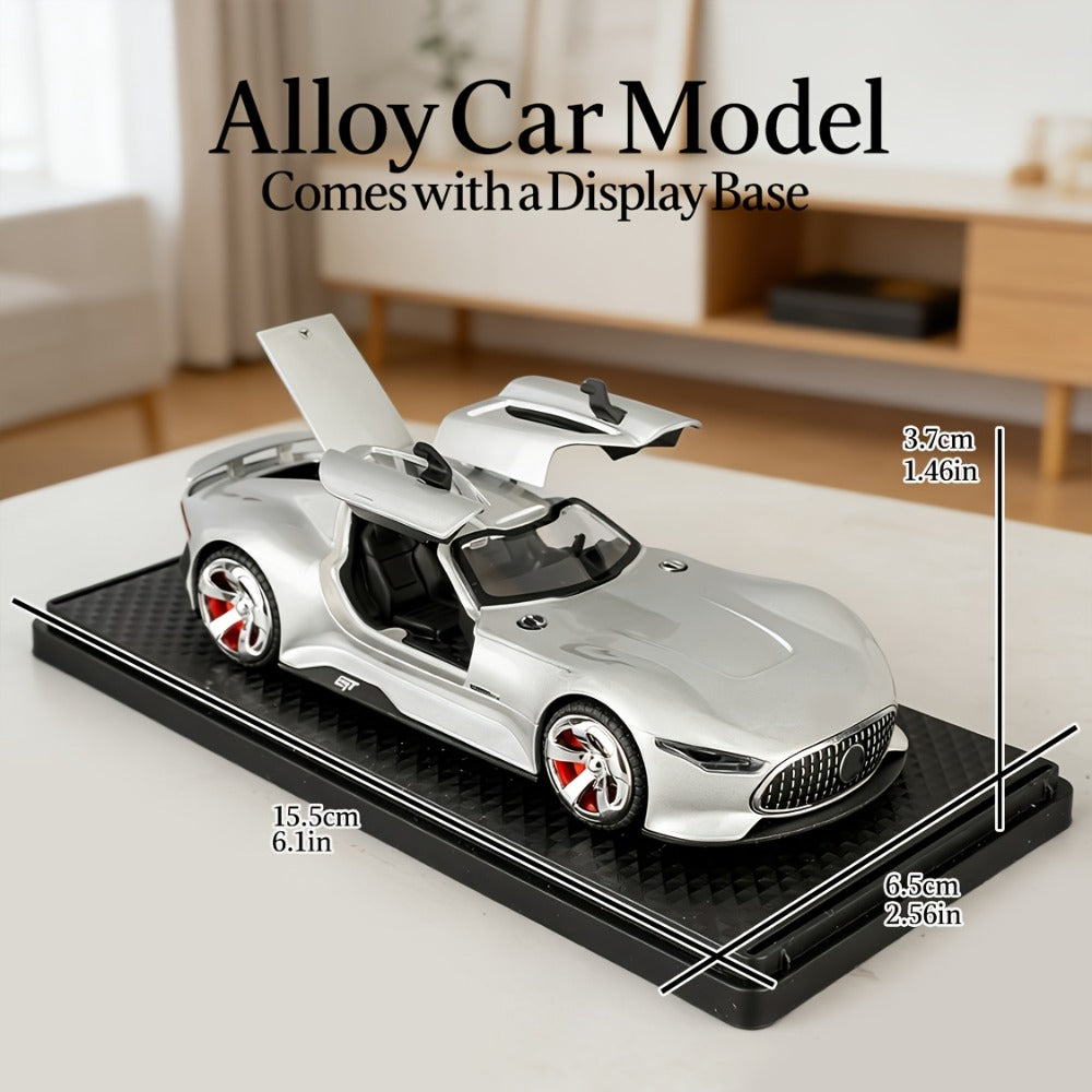 Mercedes-Benz GT Diecast Model Car with Gull-Wing Doors, Zinc Alloy Static Display Collectible
