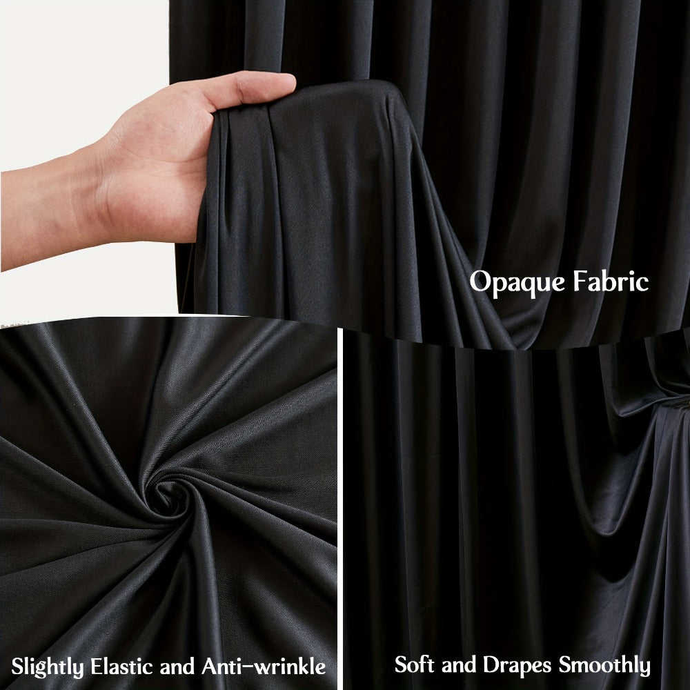 4-Pack 5x10ft Elegant Spandex Photography Backdrop | Wear-Resistant, Wrinkle-Free, Soft & Opaque Party Decoration Banners for Weddings, Birthdays, Stages, Exhibitions & Events