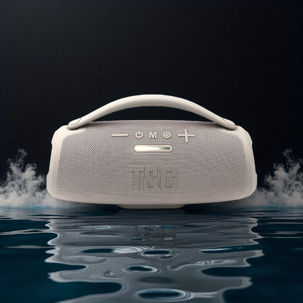 TG418 Bluetooth Wireless Speaker 3000mAh, LED Flash Lights, EQ Settings, Type-C Charging, TF Card USB AUX Compatible, Loud Portable Speaker for Mobile Phones Tablets Computers Outdoor & Home Use