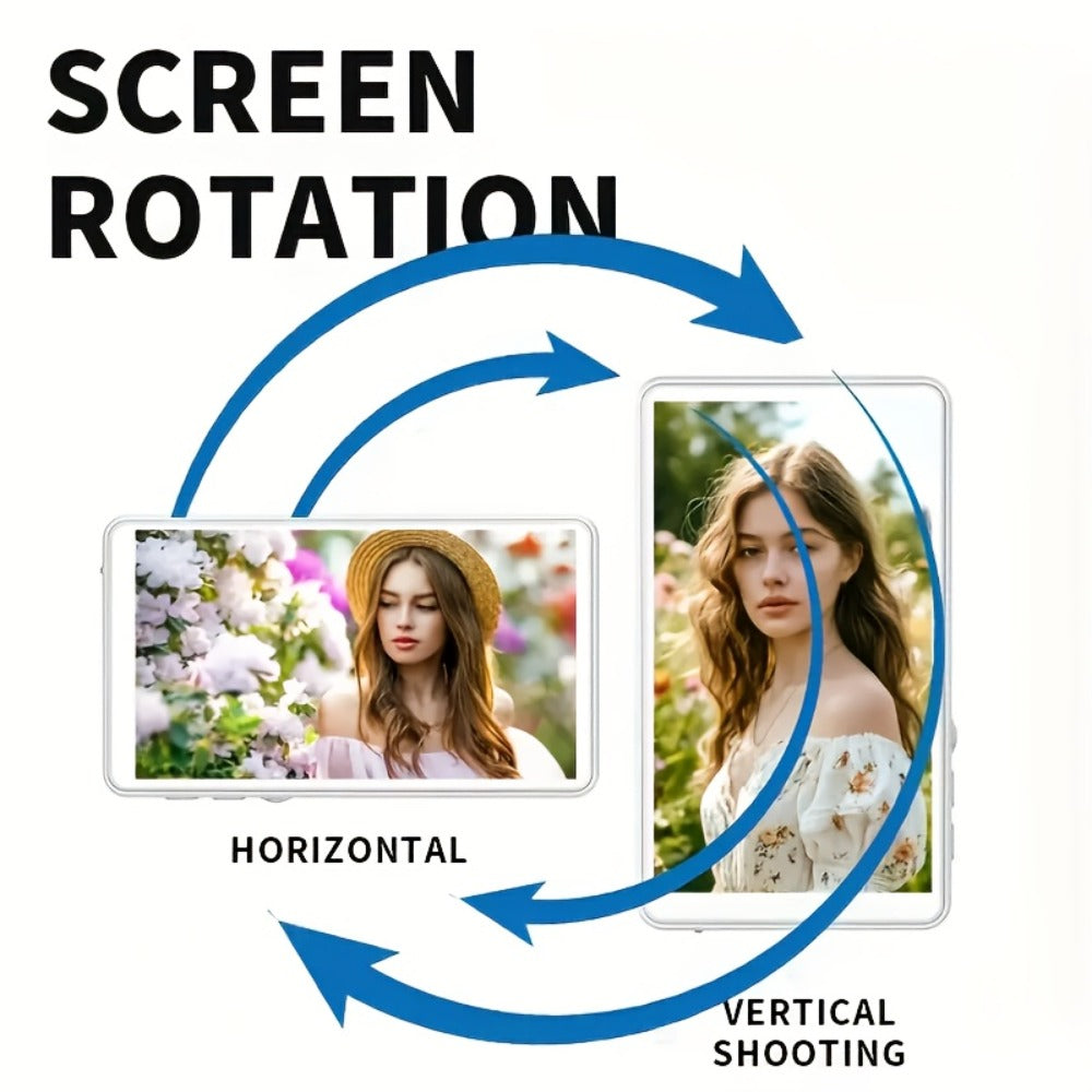 Wireless Selfie Monitor Screen for iPhone Android – 2500mAh Battery, Remote Control, 3-Level Brightness & Wide Screen Mode, Use Phone Rear Camera for Selfie Vlog No-Delay Live Streaming TikTok YouTube