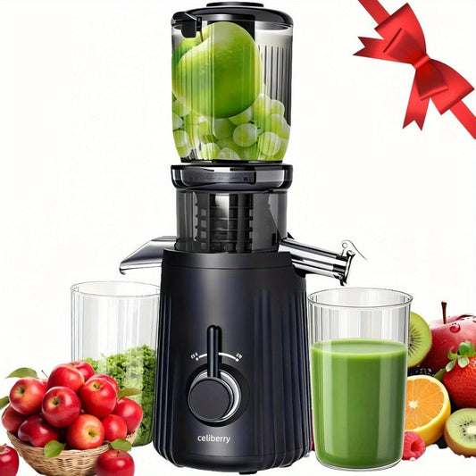 Masticating Cold Press Juicer with Auto-Feed & Reverse Mode for Fruits and Vegetables