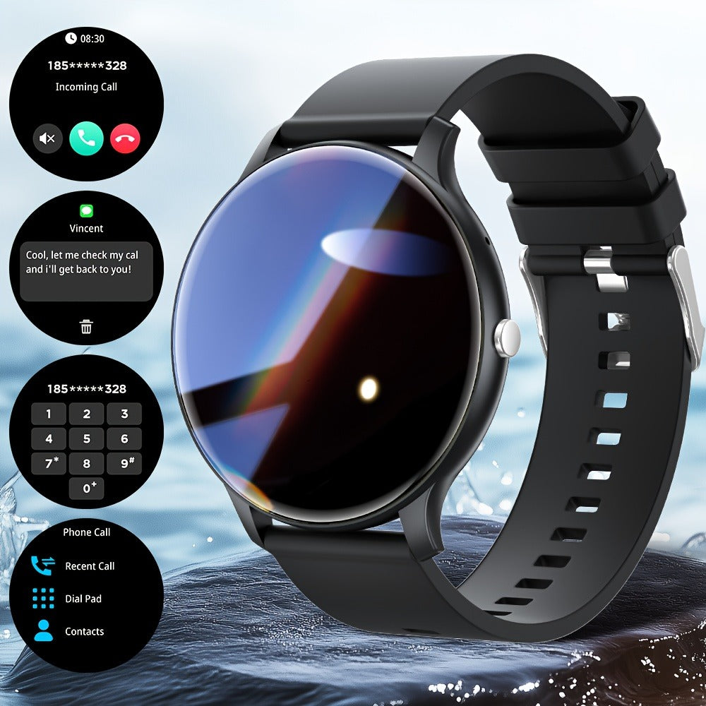 IP68 Waterproof Smartwatch 1.46" HD – 100+ Sport Modes, Wireless Calling, Music Control, Remote Camera, Sedentary Reminder – Unisex Fitness Tracker Black Silver Blue Pink