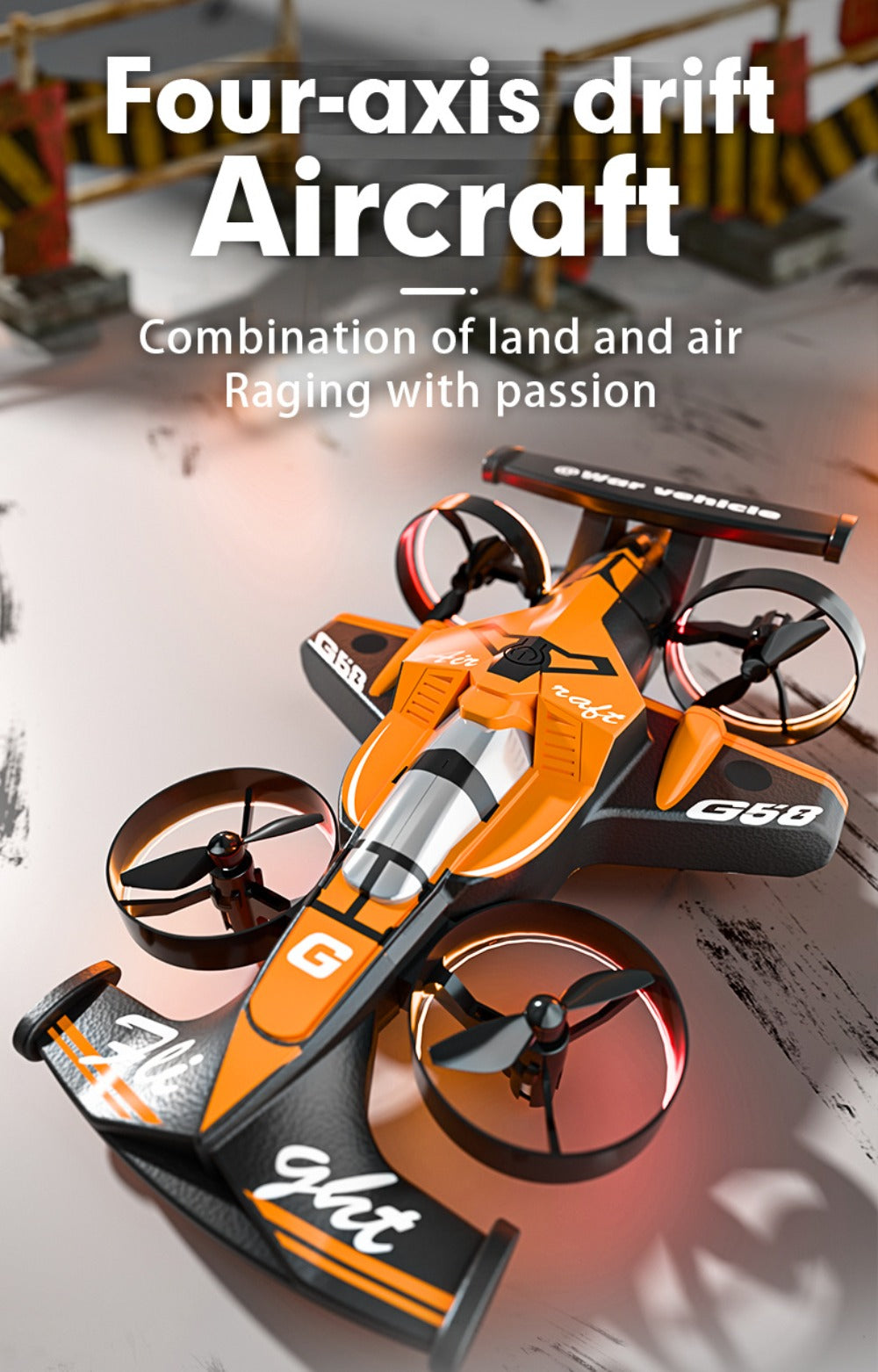 2-in-1 Mini RC Car and Drone Combo Dual Mode Switch One-Touch Takeoff Stable Hover Racing Mode Headless Mode 360° Aerial Flips Dual Batteries | RC Toy Gift for Kids Boys Girls | Birthday Christmas