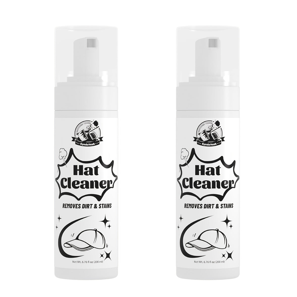 Hat Cleaner Foam Spray – Professional Stain Remover for Wool, Felt & Fur Hats, Removes Dirt, Sweat & Fingerprints, 6.76 Fl Oz (200ml), All-Season Hat Care, Great Gift for Hat Lovers (1/2/3/5 Pack)