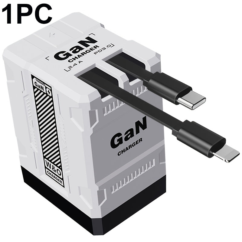 Built-In Cable USB-C Fast Charger 66W 120W – Integrated Type-C Cord 80cm 120cm PD 27W Charging Head for iPhone 17 16 15 14 13 12 Pro Max, Samsung Galaxy, Xiaomi Android, 1pc or 2pcs Set 6 Colors