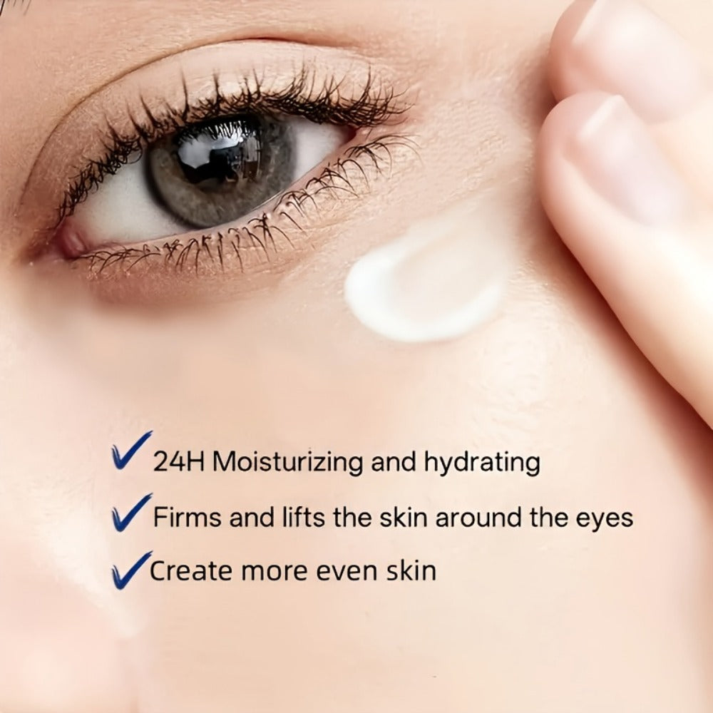 Eye Cream for Dark Circles & Puffiness 2 Pcs - Firming Hyaluronic Acid Eye Gel with Collagen Retinol Caffeine, Anti-Aging Under Eye Treatment for Tightening Smoothing Hydration Women