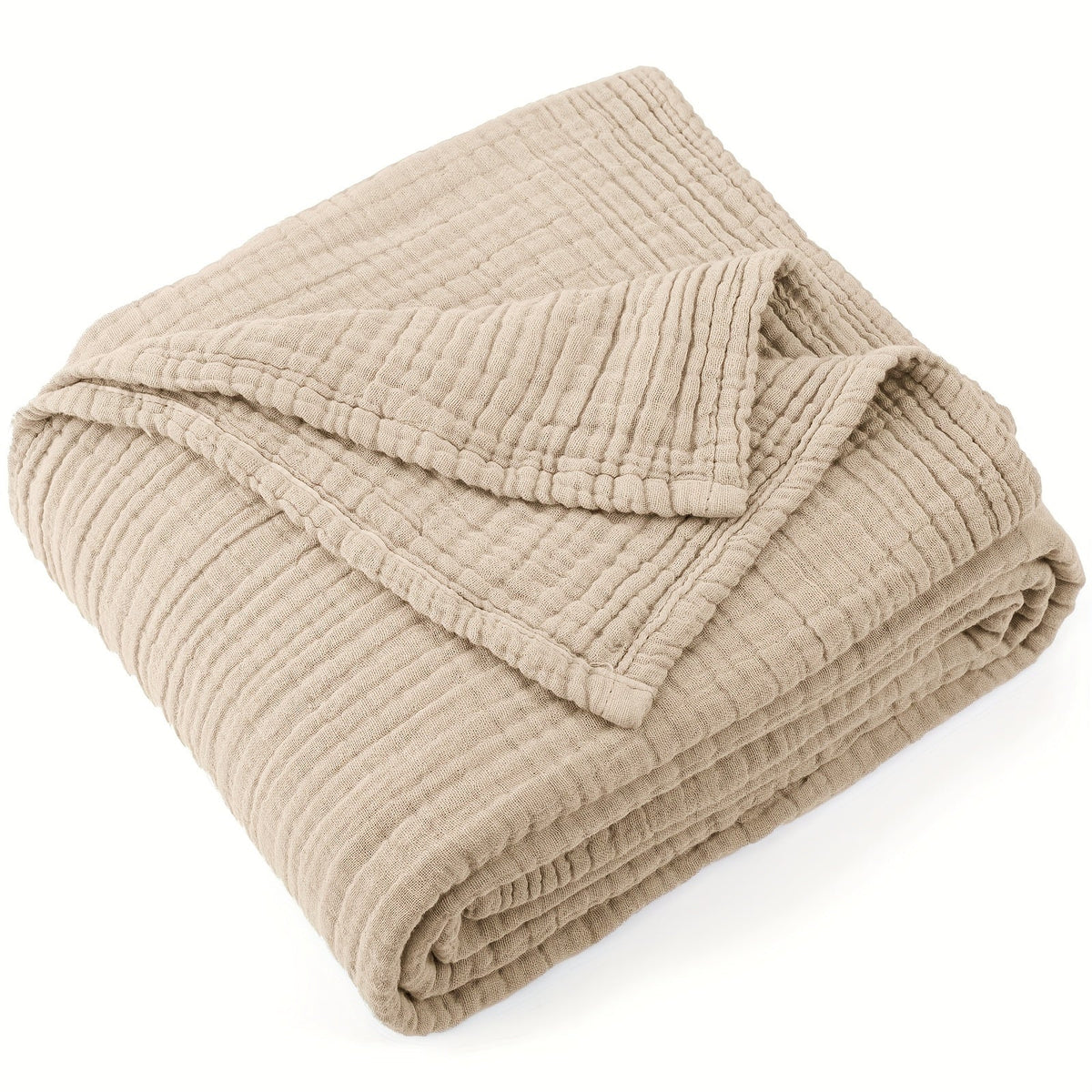 Muslin Blanket 100% Cotton 6-Layer – Breathable Soft Gauze Throw for Couch & Bed, All Season, Machine Washable, 13 Colors, 5 Sizes