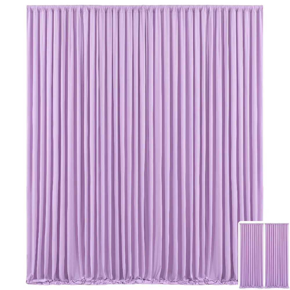 Party Backdrop Curtains 2pcs 7.2x10FT Non-Transparent Wrinkle-Free with Poles for Wedding Birthday Bridal Shower Christening Graduation Prom Holiday Photo Booth Decoration