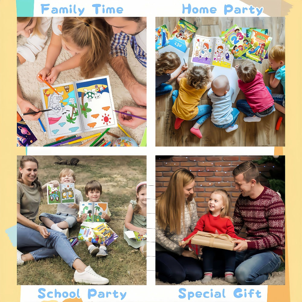 Bulk Coloring Books for Kids 24 Pack – Party Favors Goodie Bag Stuffers Ages 3+ | Animals, Mermaid & Dinosaur Designs | Birthday Halloween Christmas Classroom Activity Books