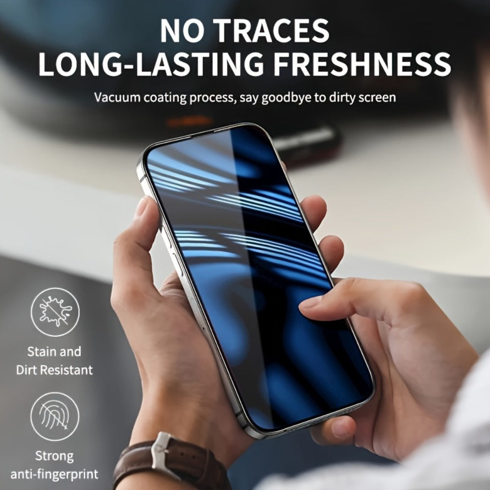 Tempered Glass Screen Protector 5-Pack for iPhone – 9H+ HD Clear, Fingerprint Resistant, Bubble-Free Easy Apply, iPhone 11 12 13 14 15 16 17 Pro Max Plus Air XR X XS Compatible