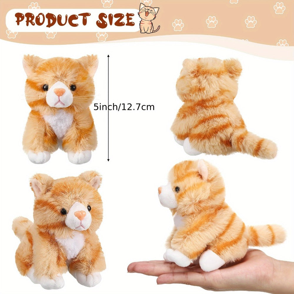 Kitten Stuffed Animal Set, 16-Pack of Assorted 5-Inch Cat Plush Toys