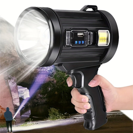 LED Flashlight with 6 Modes, 3 Color Filters and Solar & USB Charging