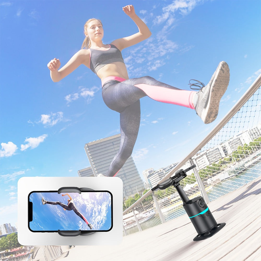 Auto Tracking Tripod with Detachable Remote & Rechargeable Battery – No App Needed, 360° Smart Phone Holder for TikTok, YouTube, Live Streaming, Fitness & Solo Content Creation