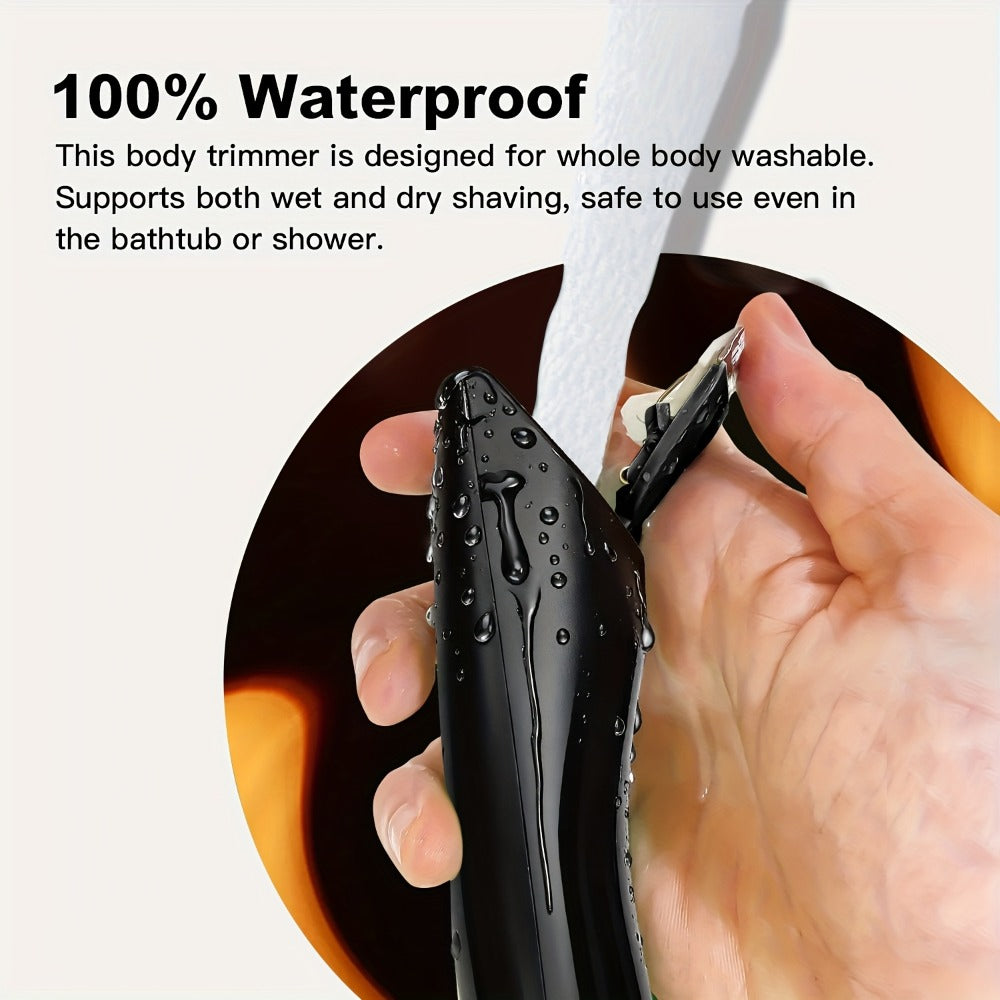 Electric Groin Ball Shaver Body Hair Trimmer for Men & Women Replaceable Ceramic Blade Bikini Trimmer Professional Body Groomer Clipper Painless