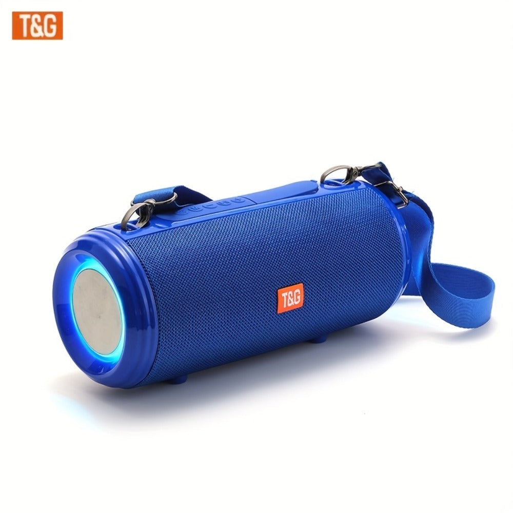 TG537 Portable Bluetooth Speaker with TWS Stereo Pairing, Hands-Free Calling, TF Card & USB Playback, Wireless Loudspeaker for Smartphone Tablet TV Camping Travel Outdoor Indoor