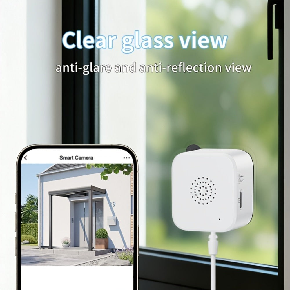6MP Window Security Camera with AI Human Detection, 911 Emergency Alerts & Full-Color Night Vision – Dual Band 2.4GHz/5GHz WiFi, Smart Indoor Surveillance, Easy Install, 1/2 Pack
