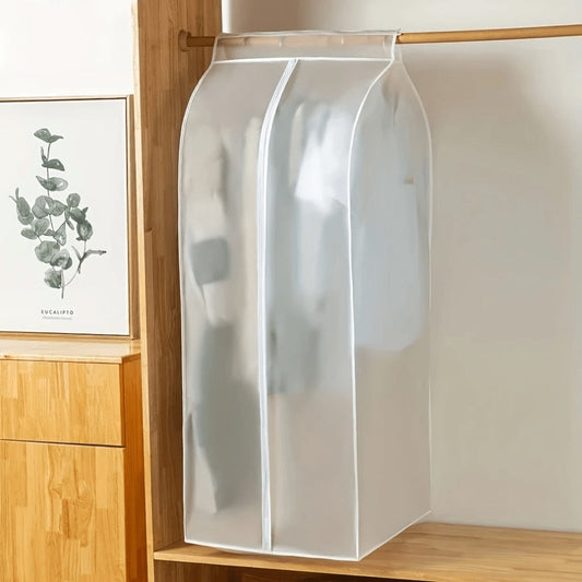Garment Bag in Translucent PEVA for Hanging Coats, Dresses and Suits