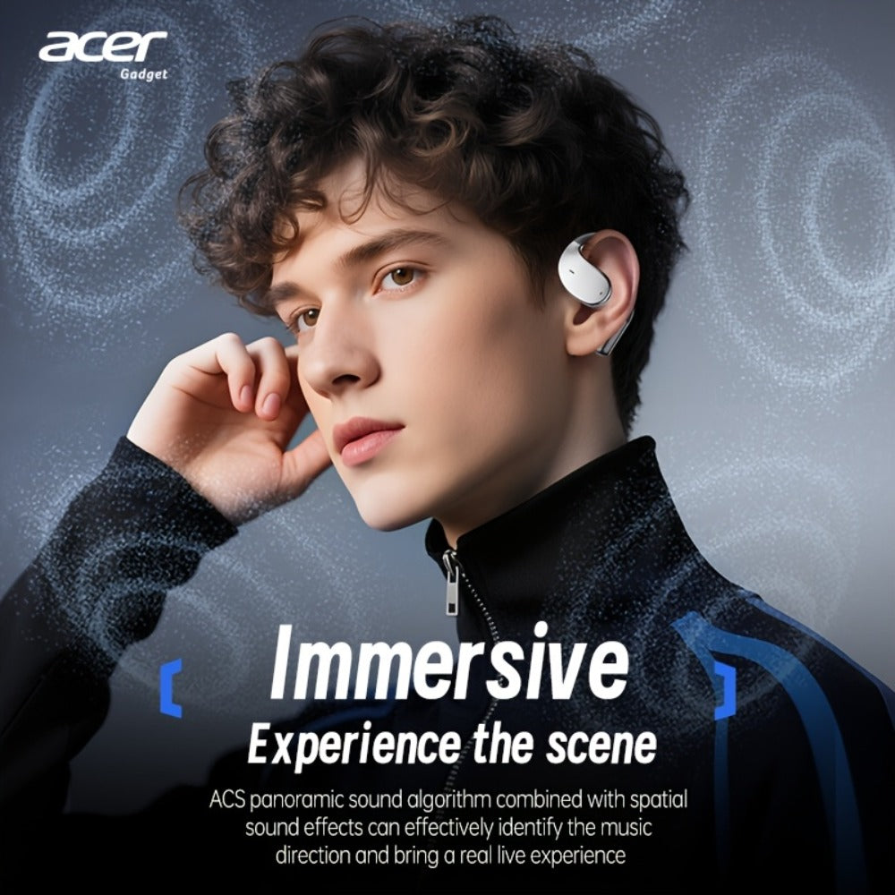 Acer TWS In-Ear Earbuds Noise Canceling Touch Control Sports Wireless Headphones Long Battery Life Lightweight for Running Workout Calls Compatible with Phone Tablet Valentine Gift