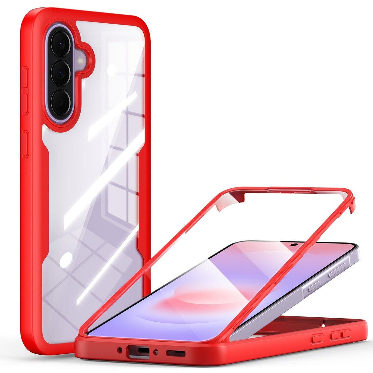 Samsung Galaxy A-Series Rugged Case with Built-In Screen Protector – Full Body Shockproof Phone Cover for Galaxy A15 A16 A17 A36 A37 A56 A57 5G | Heavy Duty Drop Protection