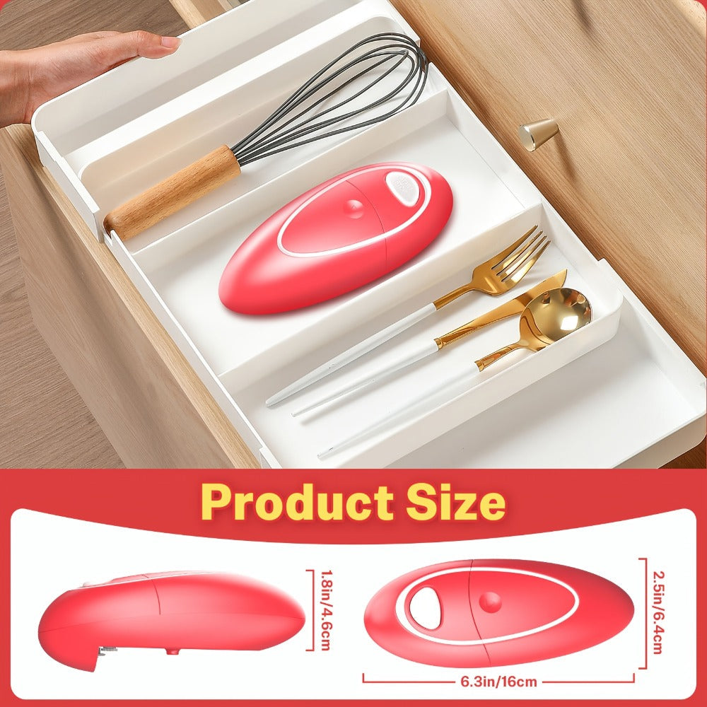 Electric Can Opener One-Touch Automatic – Smooth Edge Battery Operated Handheld Opener for All Can Sizes, Best Kitchen Gadget for Seniors, Arthritis & Weak Hands, Great Gift Idea