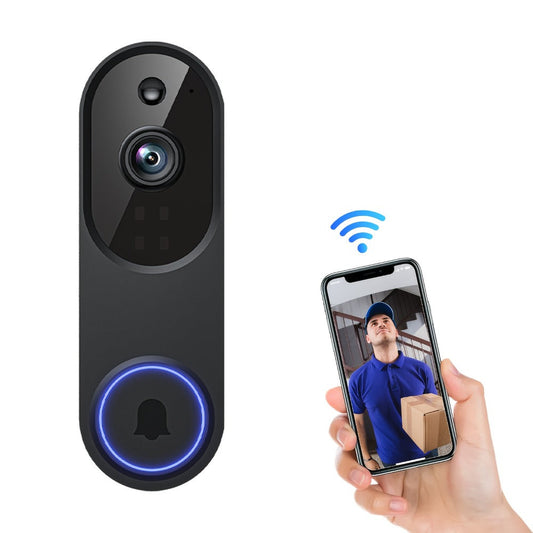 Video Doorbell 720P with 166° View, Dual-Band WiFi, Color Night Vision and Two-Way Audio