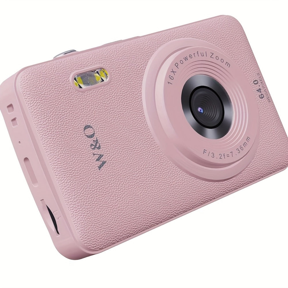 1080P HD Digital Camera 64MP 16x Zoom Vlogging Camera with 2.4-inch LCD Screen 32GB Memory Card Rechargeable Webcam for Photography Video Recording Beginners Kids Gift