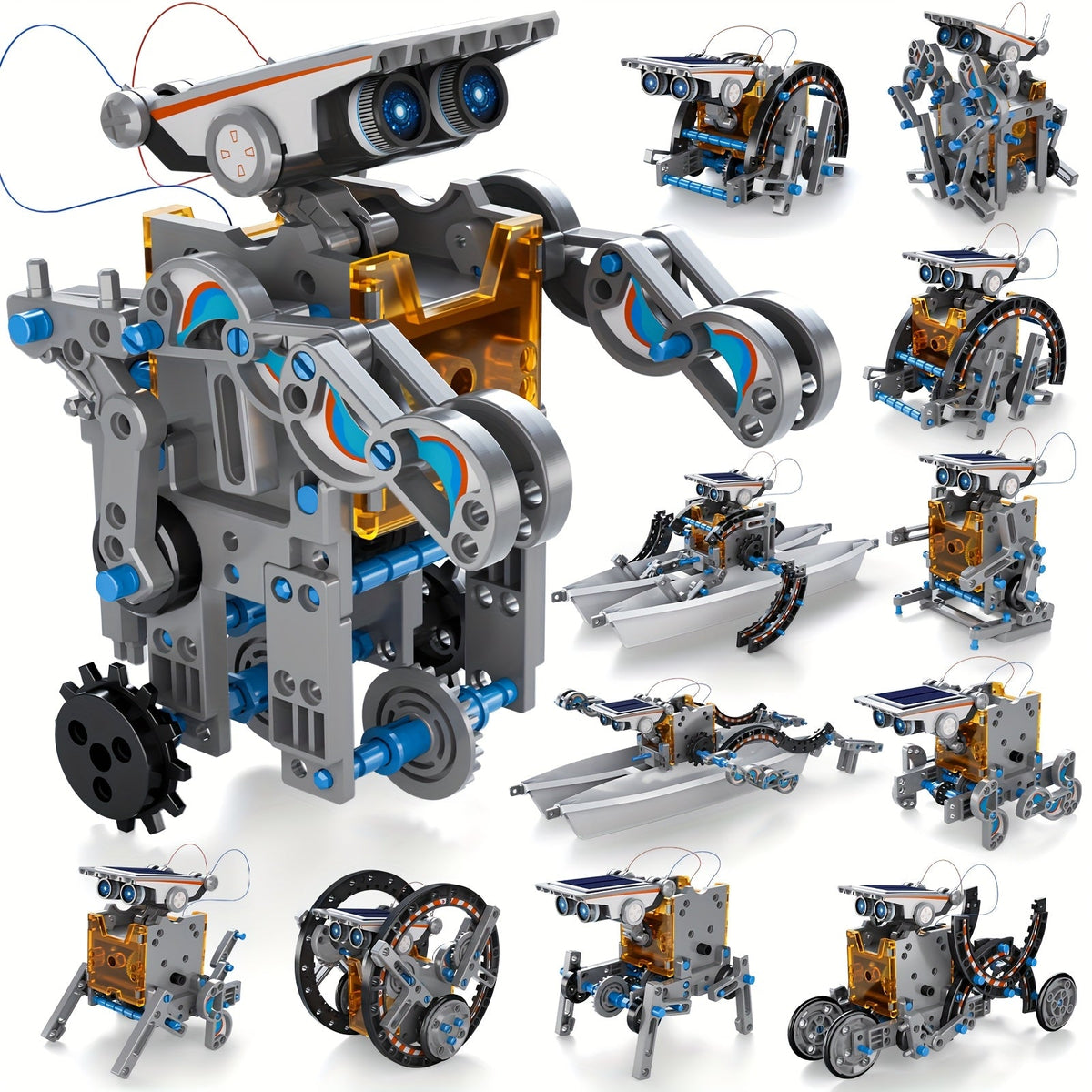12-in-1 Solar Robot Kit for Kids Ages 8-13 – Build Your Own Solar Powered Robot, STEM Engineering Building Toy, Educational Science Experiment Gift for Boys Girls 8 9 10 11 12 13, No Batteries Needed