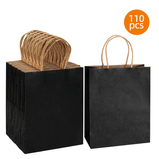 Paper Gift Bags with Handles, 110-Pack of Medium and Large Sizes