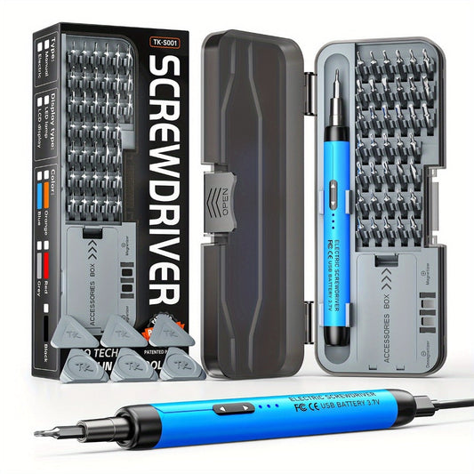 Electric Precision Screwdriver Set, 48-in-1 USB Rechargeable with 38 Magnetic Bits