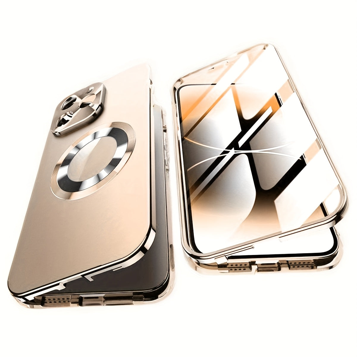 iPhone Anti-Spy Magnetic 2-in-1 Phone Case with All-Round Lens Protection – Complete Drop Protection Cover for iPhone 12 13 14 15 16 Pro Max Plus | Privacy Shield Slim Fit Design