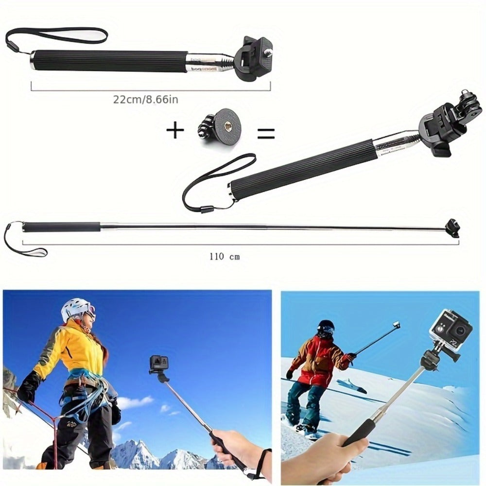 21-in-1 Action Camera Accessory Kit for GoPro Hero 12 11 10 9 8 7 6 5 4, Session, Fusion, Insta360, DJI, SJCAM, AKASO & More | Complete Mounting & Accessories Bundle