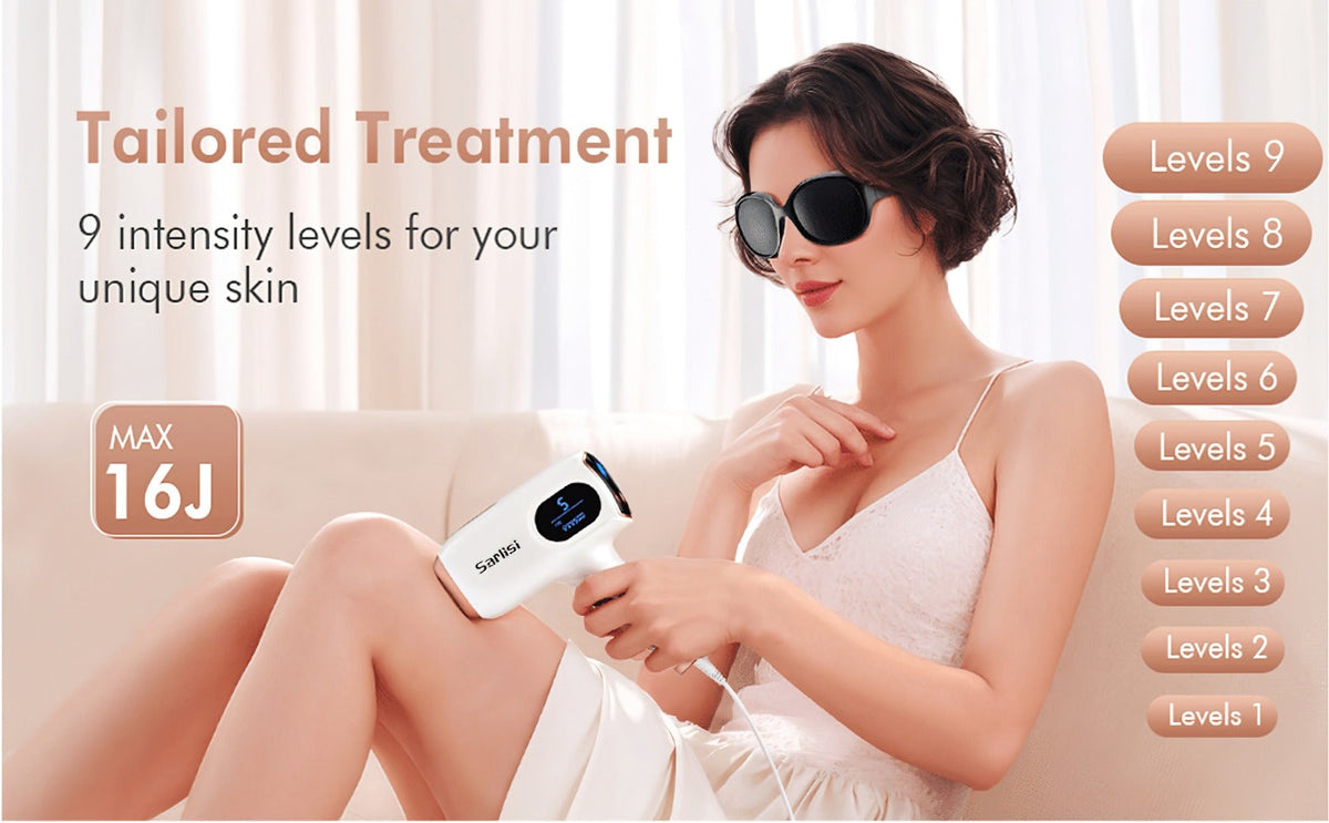 IPL Hair Removal Device 9-Mode Auto Flash for Women & Men – Painless Permanent At-Home Laser Hair Remover for Face Legs Underarms Bikini Line Arms Back Chest Full Body
