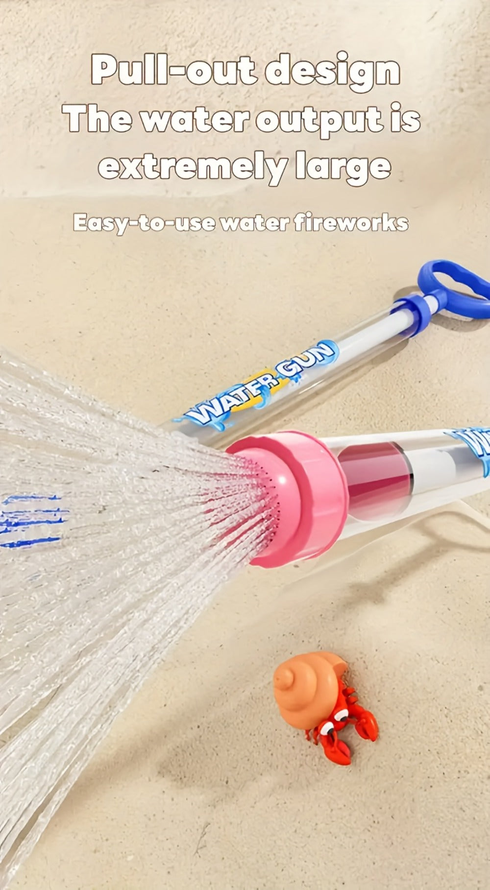 Firework-Shaped Water Gun Set, 3- or 6-Pack for Outdoor Water Play