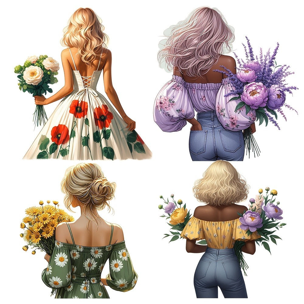 Aesthetic Floral Stickers for Journaling, 16 Pieces, 2 Styles