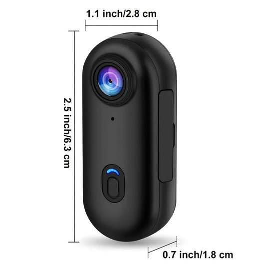 Wearable Body Camera, 1080p with Magnetic Mount, 360° Clip & 800mAh Battery