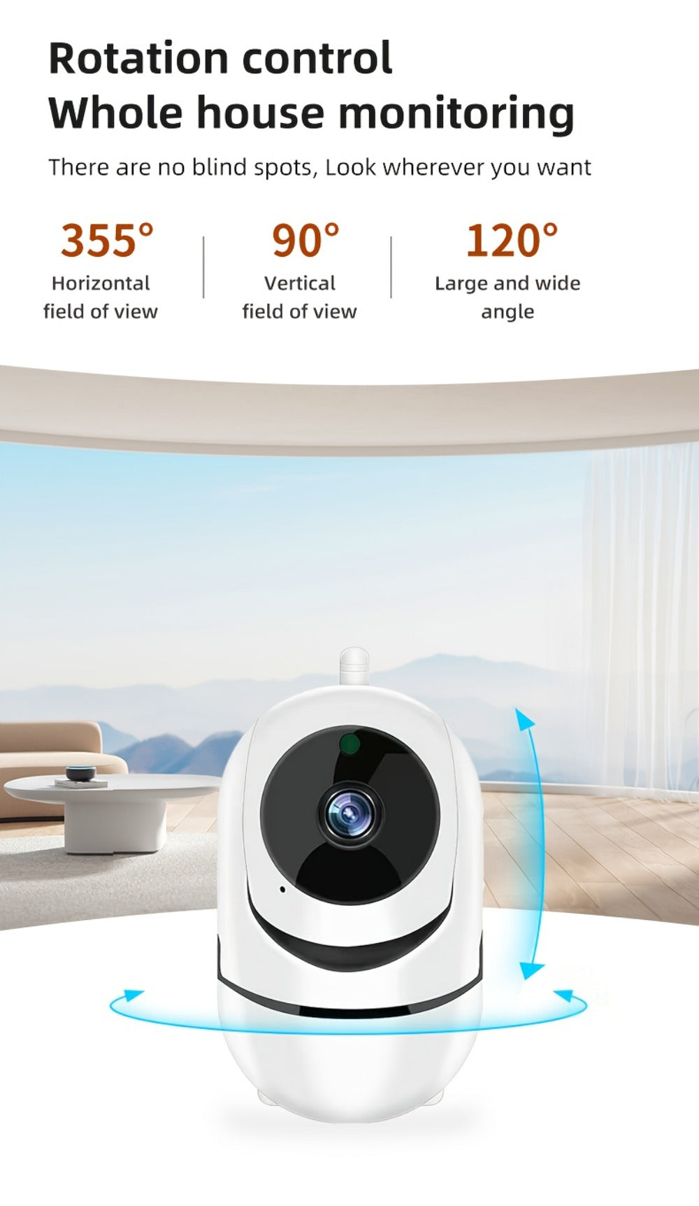 1080P Indoor Security Camera WiFi with Night Vision & Motion Detection – Two-Way Audio, Remote Viewing, Baby Monitor, Pet Cam, Home Surveillance Camera No Subscription