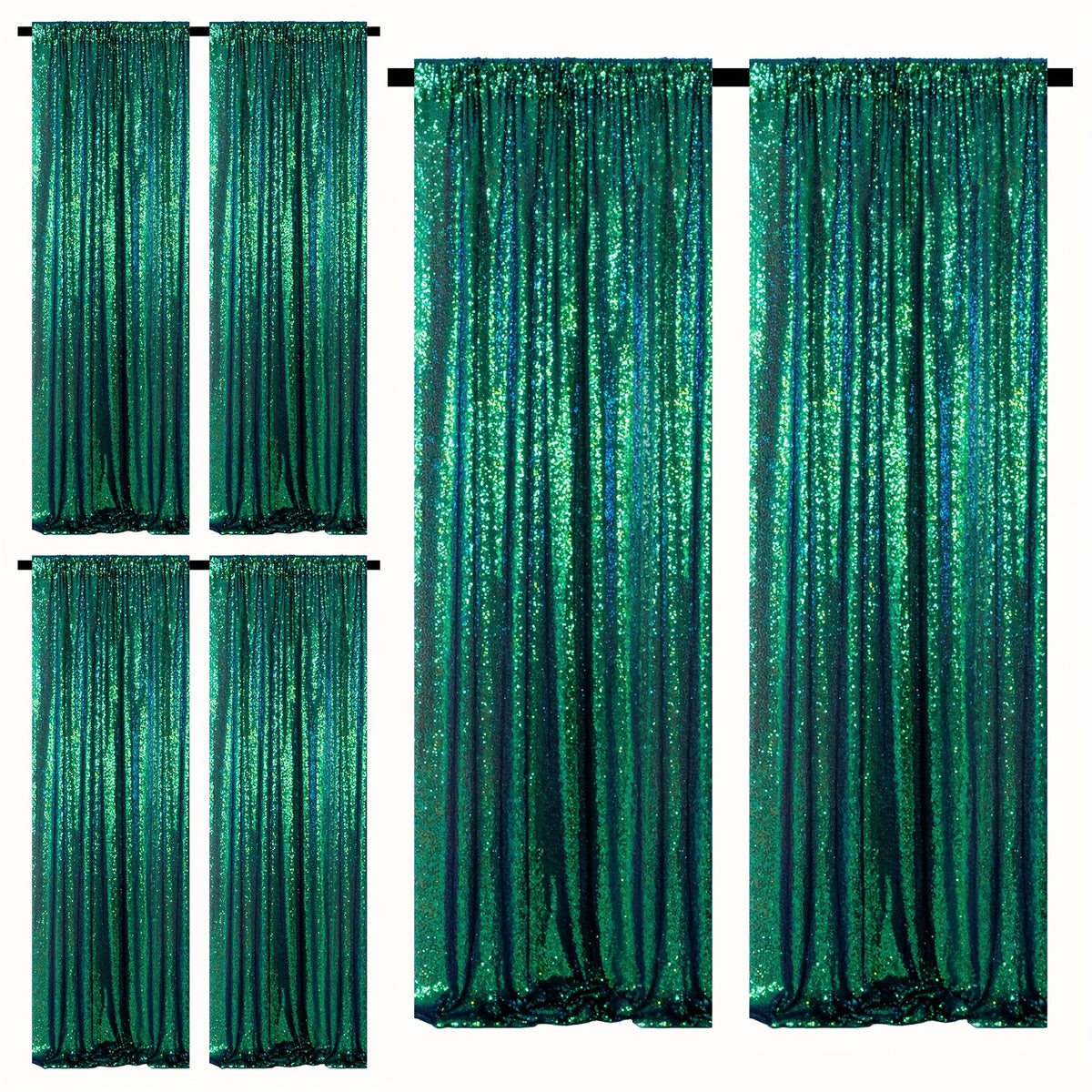Sequin Backdrop Curtains 2FTx8FT Glitter Photography Background Panels for Party Wedding Birthday Stage Decoration Gold Yellow Shimmer Curtain Set 4 6 10 Panels Available