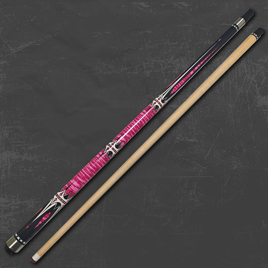 Carbon Fiber Billiard Cue with Two-Piece Design, Pink or Blue for Pool and Snooker