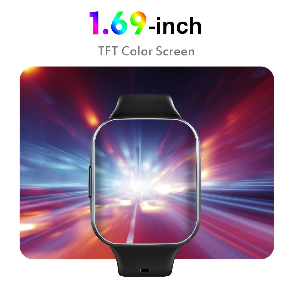 112 Sports Modes Smartwatch Bluetooth 5.3 for Men Women – 1.69" HD Touch Screen Wireless Calling Sleep Monitor Fitness Activity Tracker Compatible with iOS Android Off White Black Gift