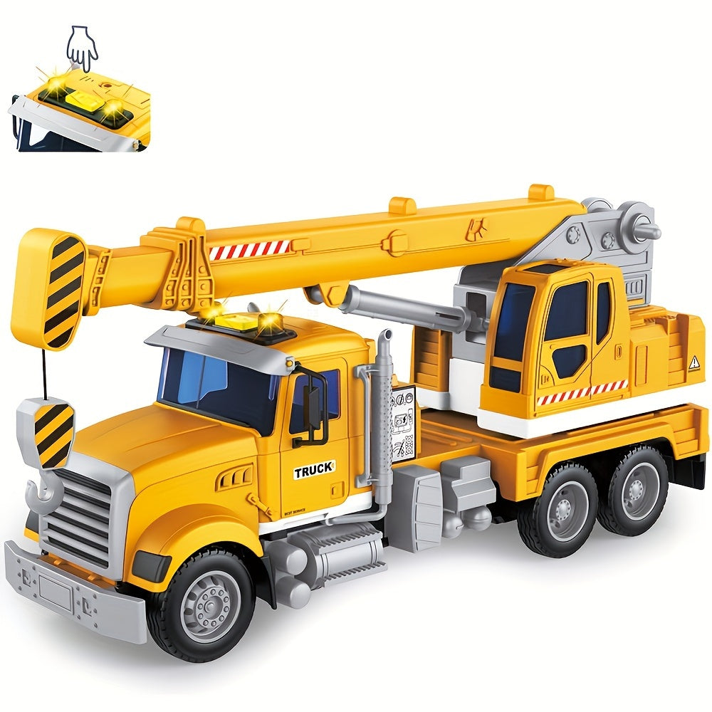 Toy Tow Truck and Crane Models for Vehicle-Themed Pretend Play