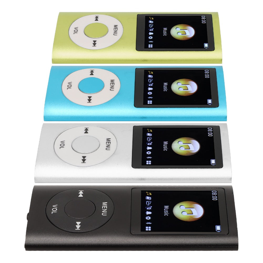 MP3 Player 8-Hour Battery 64GB Lossless FLAC, Slim 1.8 Inch LCD Aluminum Alloy Portable Music Player, Supports MP3 WMA FLAC APE, Playlist Shuffle Sleep Mode, TF Micro SD Card, Earphone & Cable Included