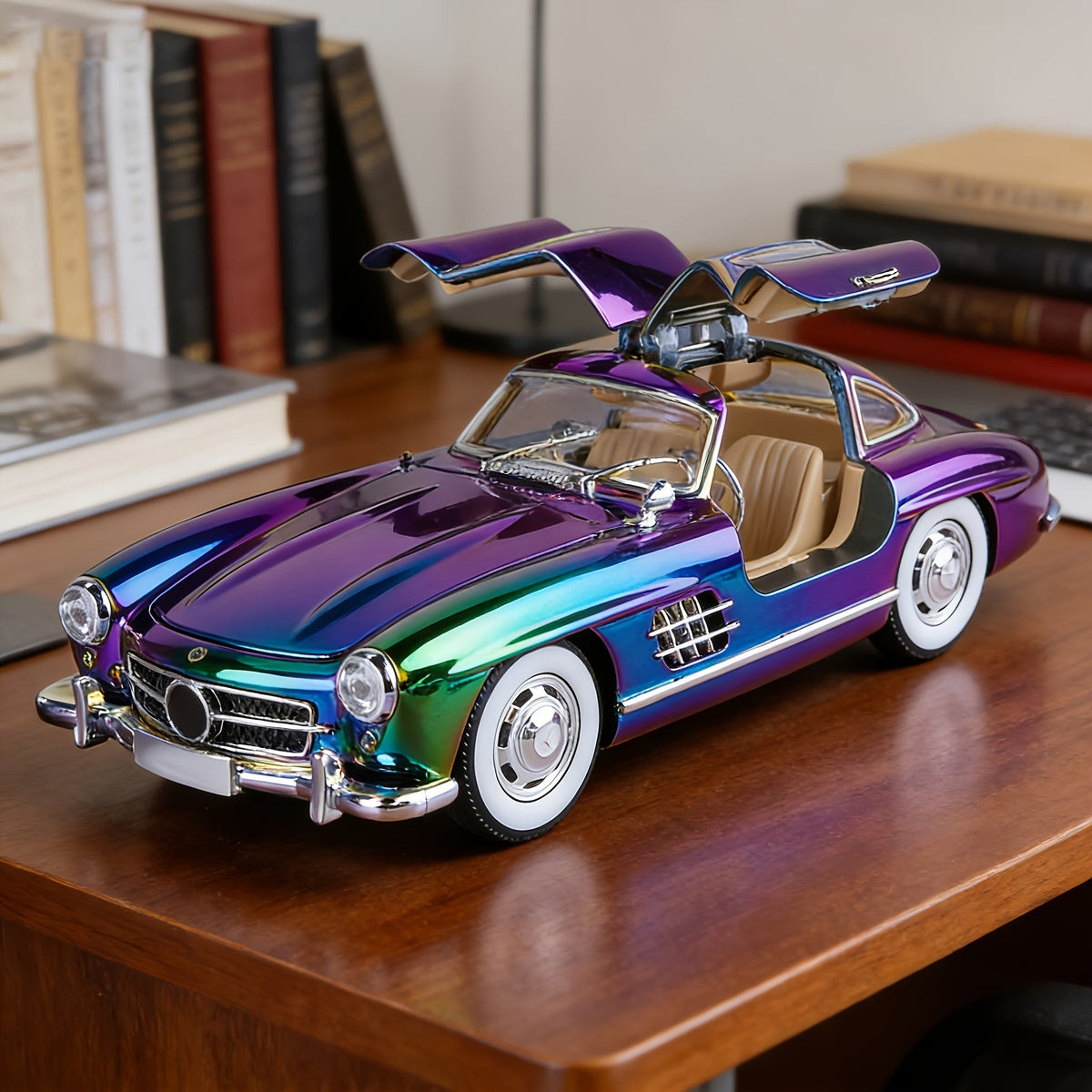 Die-Cast Sports Car Display Model, 1:24 Scale with 8 Style Options