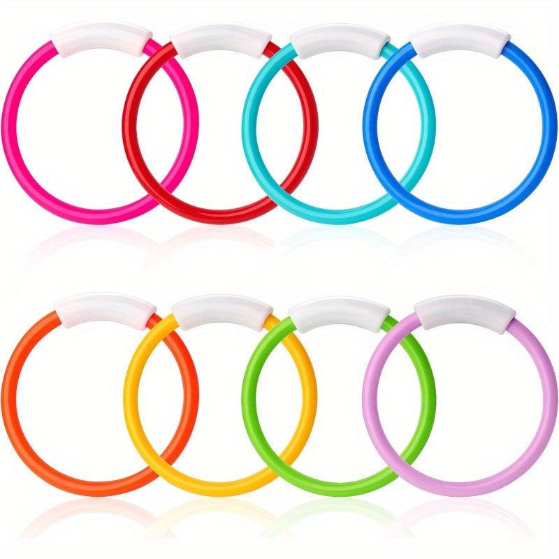 Diving Rings Pool Toys, 8-Piece Underwater Retrieval Set
