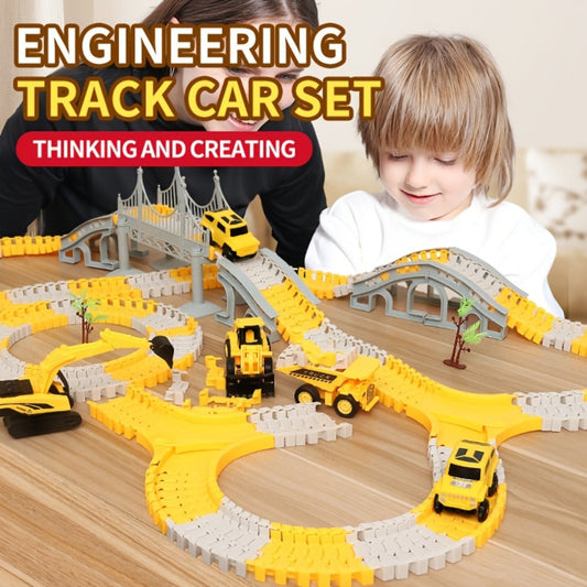 Roller Coaster Track Set, 467 Pieces with Electric Race Car, DIY Build-Your-Own Track Toy Ages 3-8