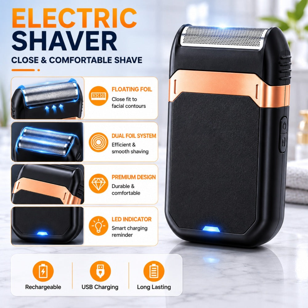 Electric Grooming Kit for Men with LCD Display - Cordless Rechargeable Hair Clipper & Trimmer Set, Home Travel & Car Use, Gift for Husband Boyfriend Dad, Black Blue
