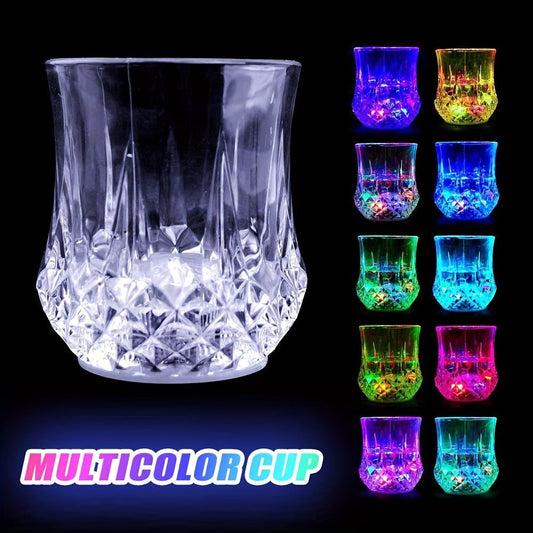 LED Light-Up Cups with Liquid Sensor, 12-Pack, 200 ml, Seven-Color Flashing Effect