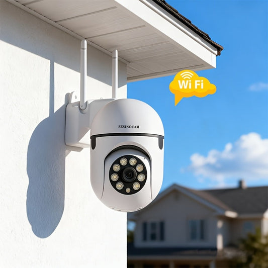 1080P WiFi Security Camera with 360° Pan, Color Night Vision & Spotlight Alarm