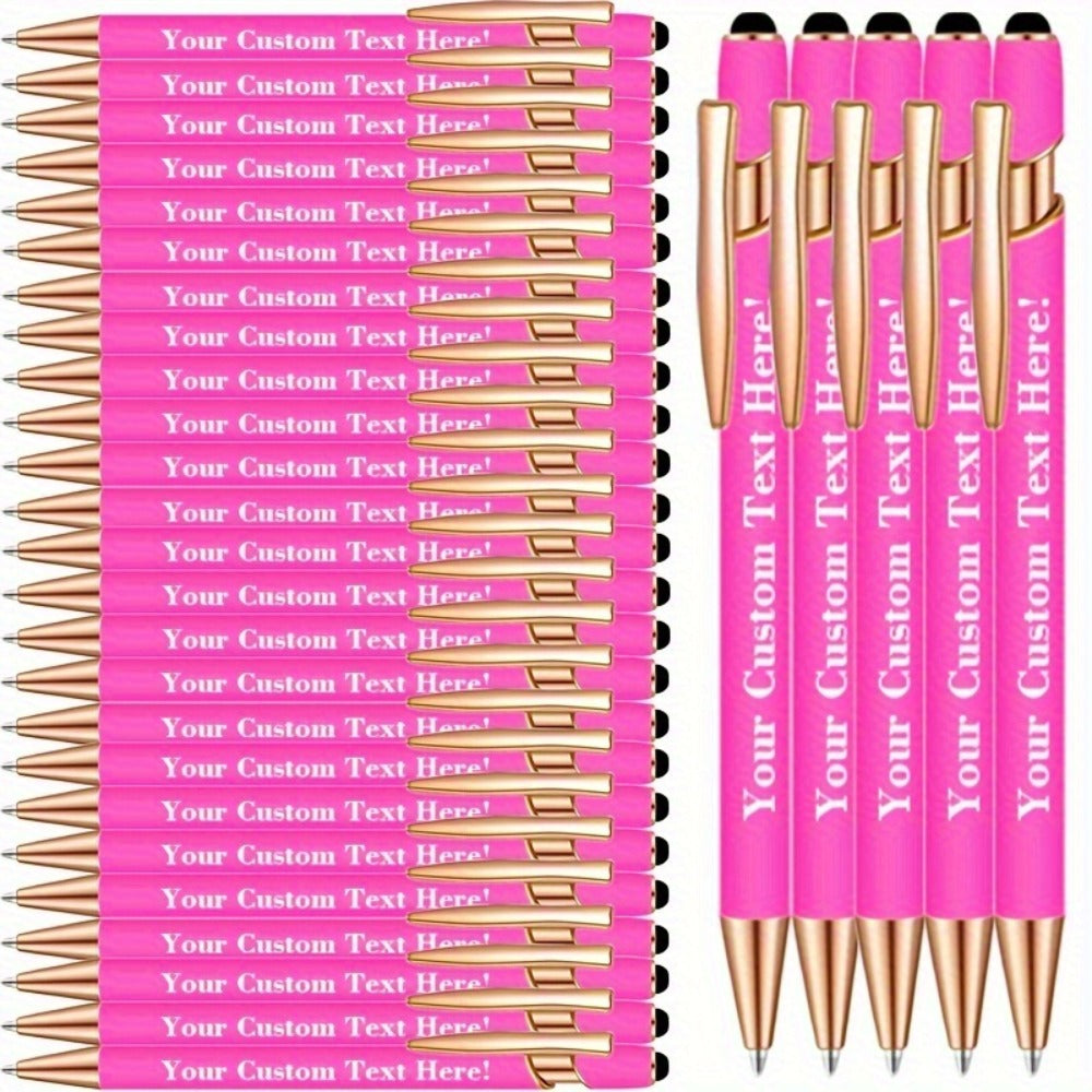 Ballpoint Stylus Pens 30 Pack – 2-in-1 Touchscreen Stylus & Ballpoint Pen with Comfortable Grip, Personalized Engraving, Bulk Set for Office, School, Wedding & Party Favors