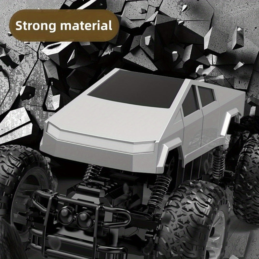 1:16 RC Monster Truck, 4WD Off-Road Pickup with LED Lights and 45° Climbing